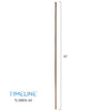 Barreau d'escalier en métal - Rond simple TL58RDL - 5/8" x 46" - Acier