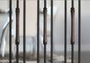 Balustre TL58RD avec bagues décoratives WC585 teintes par le propriétaire et ML116-30 | Balusters TL58RD with decorative collars WC585 stained by the owner and ML116-30