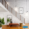 Barreau d'escalier en métal - Rond simple - Horizontal TL658RD - 5/8" x 60" - Acier