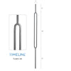 Balustre carré en acier avec forme d'ovale - Gris métal | Steel square baluster with oval shape - Metal grey