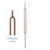 Balustre carré en acier avec forme d'ovale - Cuivre brûlé | Steel square baluster with oval shape - Burnt penny