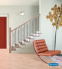 Barreau d'escalier en métal - Carré avec formes géométriques - Rectangle en H - 1/2" x 44" - Acier