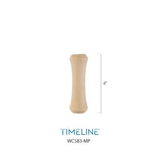 Bague décorative en bois - Cylindrique - Érable | Wood decorative baluster collar - Cylindrical - Maple