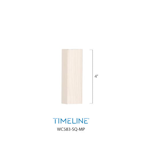 Bague décorative en bois - Rectangulaire - Érable | Wood decorative baluster collar - Rectangular - Maple