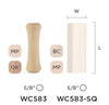 Les bagues décoratives WC583 rondes et carrées | Decorative collars WC583 round and square