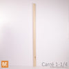 Barreau en bois - Carré 1-1/4" x 42" - Vue isométrique - Pin blanc noueux | Wood square baluster - 1-1/4" x 42" - Isometric view - Knotty white pine