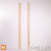 Barreaux en bois - Carré 1-1/4" x 42" - Vue isométrique - Pin blanc noueux | Wood square balusters - 1-1/4" x 42" - Isometric view - Knotty white pine