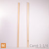 Barreaux en bois - Carré 1-1/4" x 42" - Vue de face - Pin blanc noueux | Wood square balusters - 1-1/4" x 42" - Front view - Knotty white pine