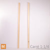 Barreaux en bois - Carré 1-1/4" x 42" - Vue de face - Pin blanc noueux | Wood square balusters - 1-1/4" x 42" - Front view - Knotty white pine