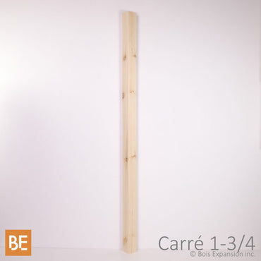 Barreau en bois - Carré 1-3/4