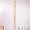 Barreau en bois - Carré 1-3/4" x 42" - Vue isométrique - Pin blanc noueux | Wood square baluster - 1-3/4" x 42" - Isometric view - Knotty white pine