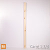 Barreau en bois - Carré 1-3/4" x 42" - Vue de face - Pin blanc noueux | Wood square baluster - 1-3/4" x 42" - Front view - Knotty white pine