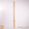 Barreau en bois - Carré 1-3/4" x 42" - Vue isométrique - Pin blanc noueux | Wood square baluster - 1-3/4" x 42" - Isometric view - Knotty white pine