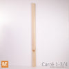 Barreau en bois - Carré 1-3/4" x 42" - Vue isométrique - Pin blanc noueux | Wood square baluster - 1-3/4" x 42" - Isometric view - Knotty white pine