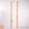 Barreaux en bois - Carré 1-3/4" x 42" - Vue isométrique - Pin blanc noueux | Wood square balusters - 1-3/4" x 42" - Isometric view - Knotty white pine