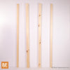 Barreaux en bois - Carré 1-3/4" et 1-1/4" x 42" - Vue de face - Pin blanc noueux | Wood square balusters - 1-3/4" & 1-1/4" x 42" - Front view - Knotty white pine