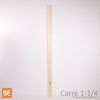 Barreau en bois - Carré 1-1/4" x 42" - Vue de face - Pin blanc noueux | Wood square baluster - 1-1/4" x 42" - Front view - Knotty white pine