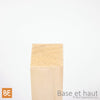 Barreaux en bois - Carré 1-3/4" et 1-1/4" x 42" - Base et haut - Pin blanc noueux | Wood square balusters - 1-3/4" & 1-1/4" x 42" - Base & top - Knotty white pine