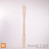 Barreau en bois - Tourné 1-3/4" x 39" - Vue de face - Pin blanc noueux | Wood turned baluster - 1-3/4" x 39" - Front view - Knotty white pine