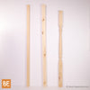 Barreaux carrés et tournés - Vue de face - Pin blanc noueux | Wood square and turned balusters - Front view - Knotty white pine