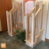 Poteau carré et poteau rainuré zen - 6304 et 6300Z - 3" x 3" x 48" - Démonstrateurs | Square newel post & Grooved square newel post - 6304 & 6300Z Zen - 3" x 3" x 48" - Demos