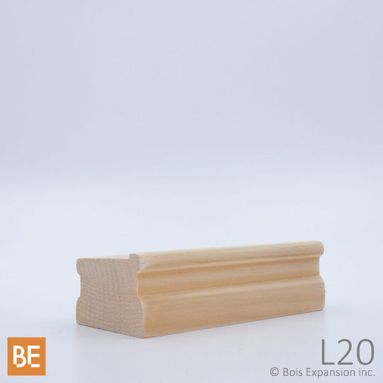 Lisse en bois pour barreaux - L20 - 1-3/4" x 2-1/2"