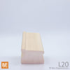 Lisse en bois - L20 - 1-3/4" x 2-1/2" - Pin blanc noueux | Wood shoe rail - L20 - 1-3/4" x 2-1/2" - Knotty white pine