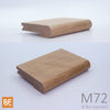 Nez de palier en bois - M72 - 1-1/16" x 4-1/4" -  Pour plancher 3/4" - Merisier | Wood nosing - M72 - 1-1/16" x 4-1/4" - For 3/4" flooring - Yellow birch