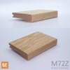 Nez de palier en bois - M72Z Zen - 1-1/16" x 4-1/4" -  Pour plancher 3/4" - Chêne rouge | Wood nosing - M72Z Zen - 1-1/16" x 4-1/4" - For 3/4" flooring - Red oak