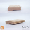 Nez de palier en bois - M72Z Zen - 1-1/16" x 4-1/4" -  Pour plancher 3/4" - Chêne rouge | Wood nosing - M72Z Zen - 1-1/16" x 4-1/4" - For 3/4" flooring - Red oak