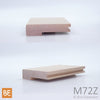 Nez de palier en bois - M72Z Zen - 1-1/16" x 4-1/4" -  Pour plancher 3/4" - Érable | Wood nosing - M72Z Zen - 1-1/16" x 4-1/4" - For 3/4" flooring - Maple
