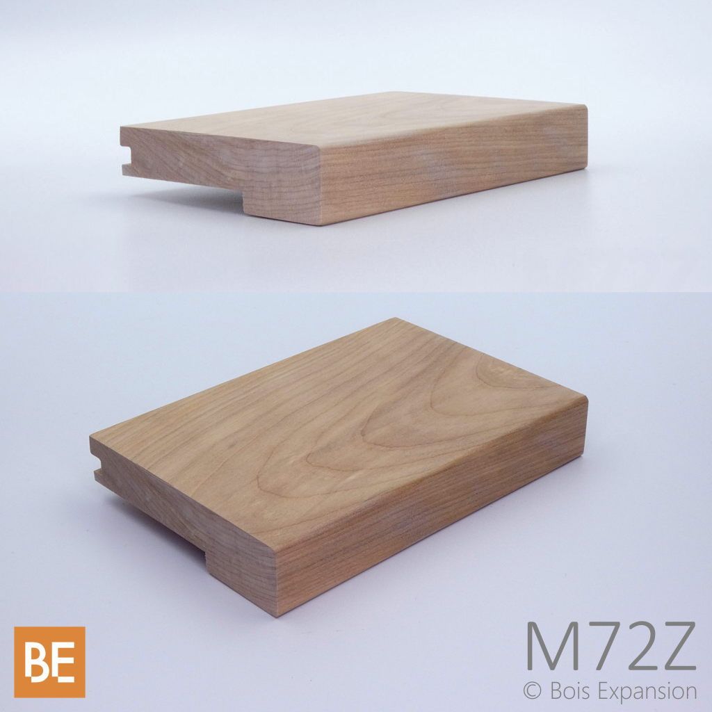 Nez de palier en bois - M72Z Zen - 1-1/16" x 4-1/4" -  Pour plancher 3/4" - Merisier | Wood nosing - M72Z Zen - 1-1/16" x 4-1/4" - For 3/4" flooring - Yellow birch