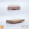 Nez de palier en bois - M72Z Zen - 1-1/16" x 4-1/4" -  Pour plancher 3/4" - Merisier | Wood nosing - M72Z Zen - 1-1/16" x 4-1/4" - For 3/4" flooring - Yellow birch