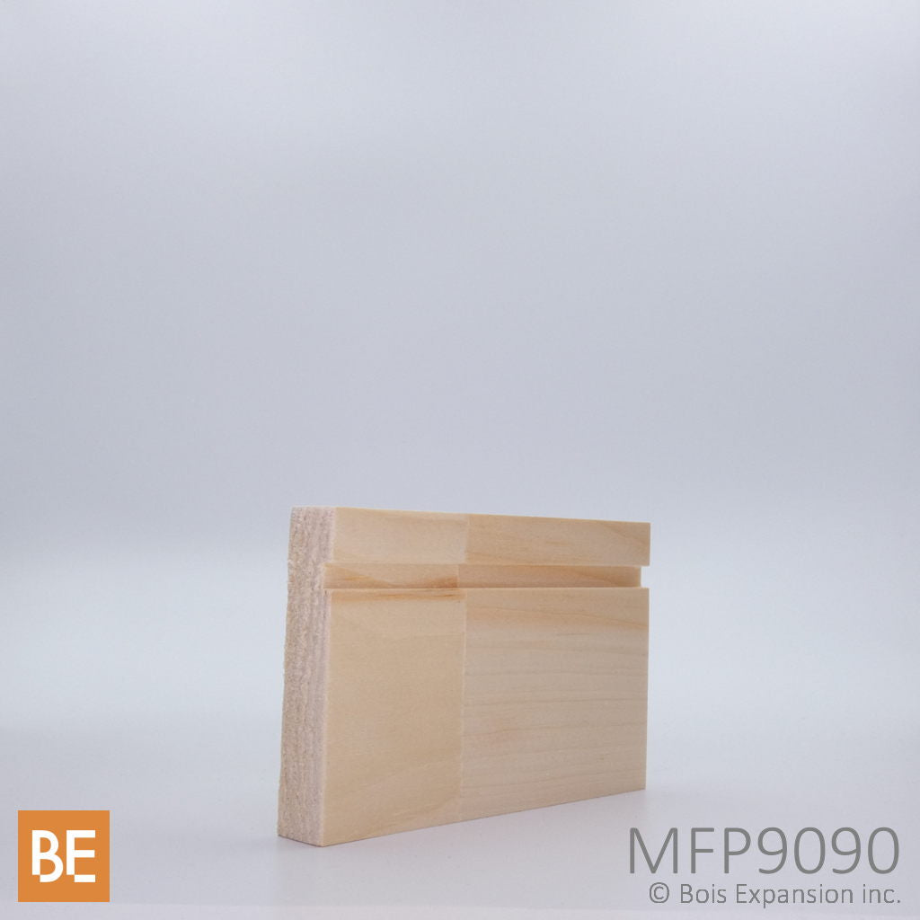 Cadrage en bois - MFP9090 Encoche - 5/8 x 3 - Pin blanc jointé | Wood casing - MFP9090 Grooved - 5/8 x 3 - Jointed white pine