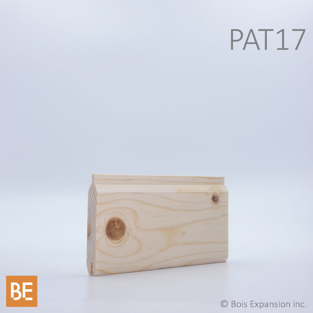 Planche murale en bois - Patron 17 - Lambris 5/8 x 3-1/4 - Pin rouge noueux | Wood siding paneling - Standard pattern 17 - 5/8 x 3-1/4 - Knotty red pine