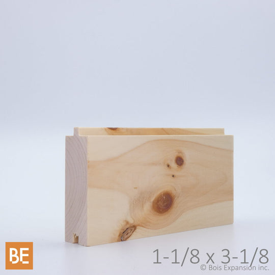 Plancher de galerie en bois - Pin blanc noueux - 1-1/8" x 3-1/8"