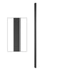 Barreau d'escalier en métal - Rectangulaire simple TL115 - 1/2" x 1-1/2" x 44" - Acier