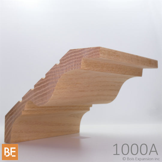 Corniche en bois - 1000A Faubourg - 1-3/8" x 7-1/2" - Projection 4-5/8" x 6"