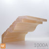 Corniche en bois - 1000A Faubourg - Réversible - 1-3/8 x 7-1/2 - Pin blanc jointé | Wood crown moulding - 1000A Faubourg - Reversible - 1-3/8 x 7-1/2 - Jointed white pine