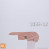 Nez de palier - 1033-12 - Transition pour plancher 12 mm - 3/4 x 2-1/2 - Chêne rouge | Wood nosing - 12 mm flooring transition - Red oak
