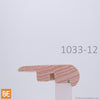 Nez de palier - 1033-12 - Transition pour plancher 12 mm - 3/4 x 2-1/2 - Chêne rouge | Wood nosing - 12 mm flooring transition - Red oak