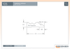 Cadrage en bois - 105 Château - 3/4 x 2-3/4 - Dessin technique | Wood Casing - 105 Château - 3/4 x 2-3/4 - Technical drawing