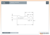 Cadrage en bois - 106 Canadien - 3/4 x 3-1/2 - Dessin technique | Wood Casing - 106 Canadian - 3/4 x 3-1/2 - Technical drawing