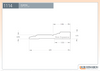 Cadrage en bois - 1114 Français - 3/4 x 4-1/2 - Dessin technique | Wood Casing - 1114 French - 3/4 x 4-1/2 - Technical drawing