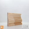 Cadrage en bois - 118 - 3/4 x 3-1/2 - Pin blanc jointé | Wood Casing - 118 - 3/4 x 3-1/2 - Jointed White Pine