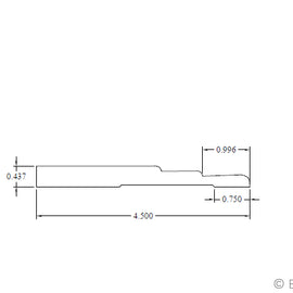 Plinthe en bois - 1208 Pyramide - 7/16 x 4-1/2 - Dessin technique | Wood baseboard - 1208 Pyramid - 7/16 x 4-1/2 - Technical drawing