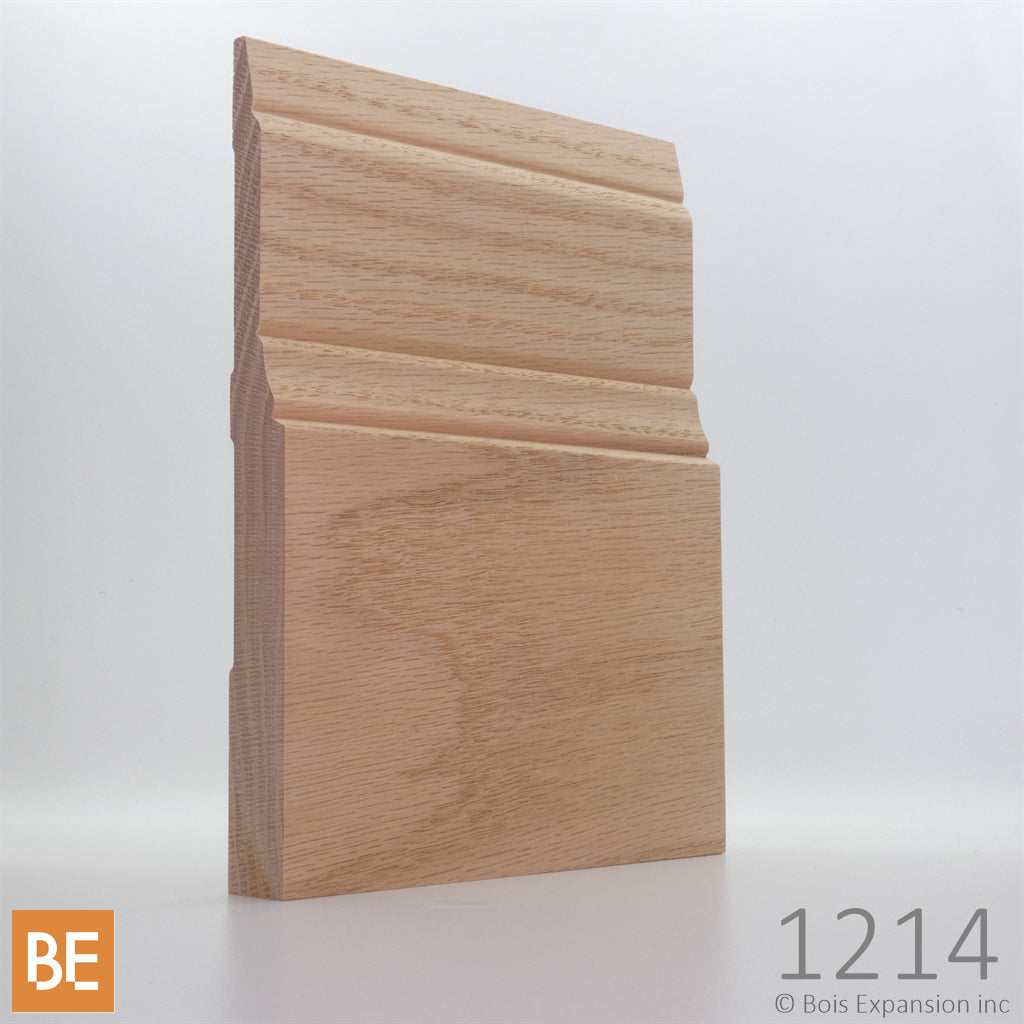 Plinthe en bois - 1214 Française - 3/4 x 7-1/4 - Chêne rouge | Wood baseboard - 1214 French - 3/4 x 7-1/4 - Red oak