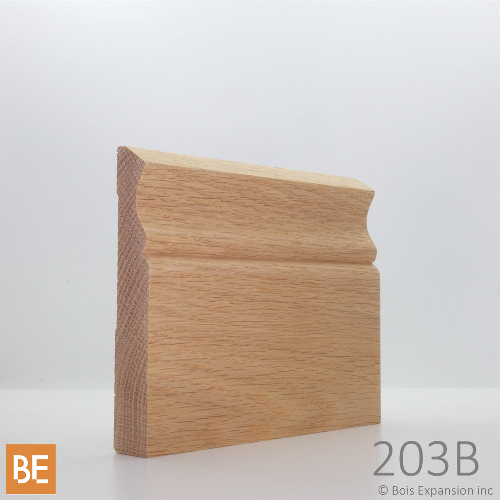 Plinthe en bois - 203B St-Laurent - 3/4 x 4-1/2 - Chêne rouge | Wood Baseboard - 203B St-Laurent - 3/4 x 4-1/2 - Red Oak