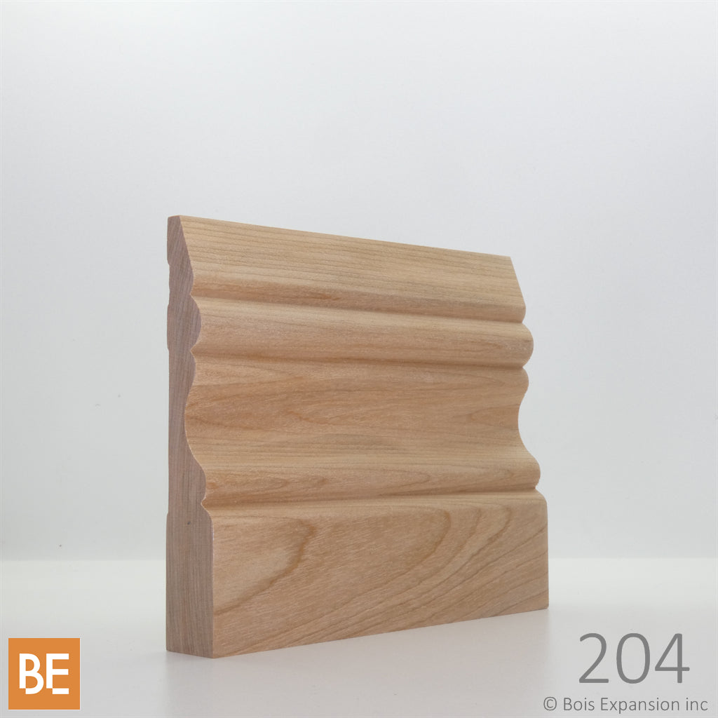 Plinthe en bois - 204 Québécoise - 3/4 x 4-1/2 - Merisier | Wood Baseboard - 204 Québécoise - 3/4 x 4-1/2 - Yellow Birch