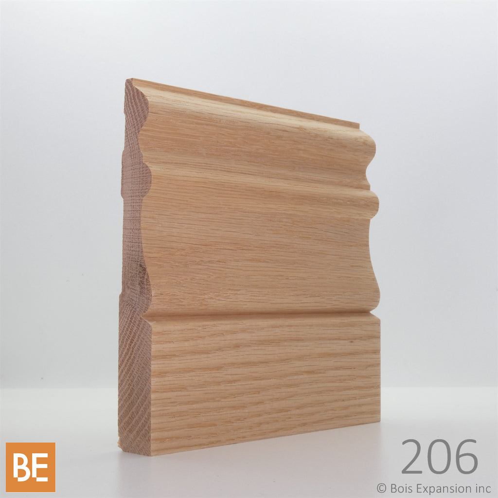 Plinthe en bois - 206 Canadienne - 3/4 x 5-1/2 - Chêne rouge | Wood Baseboard - 206 Canadian - 3/4 x 5-1/2 - Red Oak